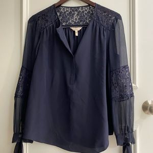 Rebecca Taylor silk navy blouse